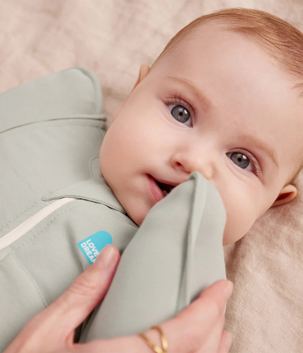 Swaddle Up™ Stage 2 Transition Bag Quilted Cotton 2.5 Tog - Olive Bees