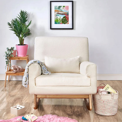 nursing rocking chair serena boucle fabric gaia baby kaliedy