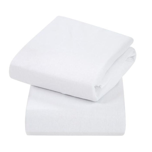 Fitted Cot & Cot Bed Sheets 2pk - White