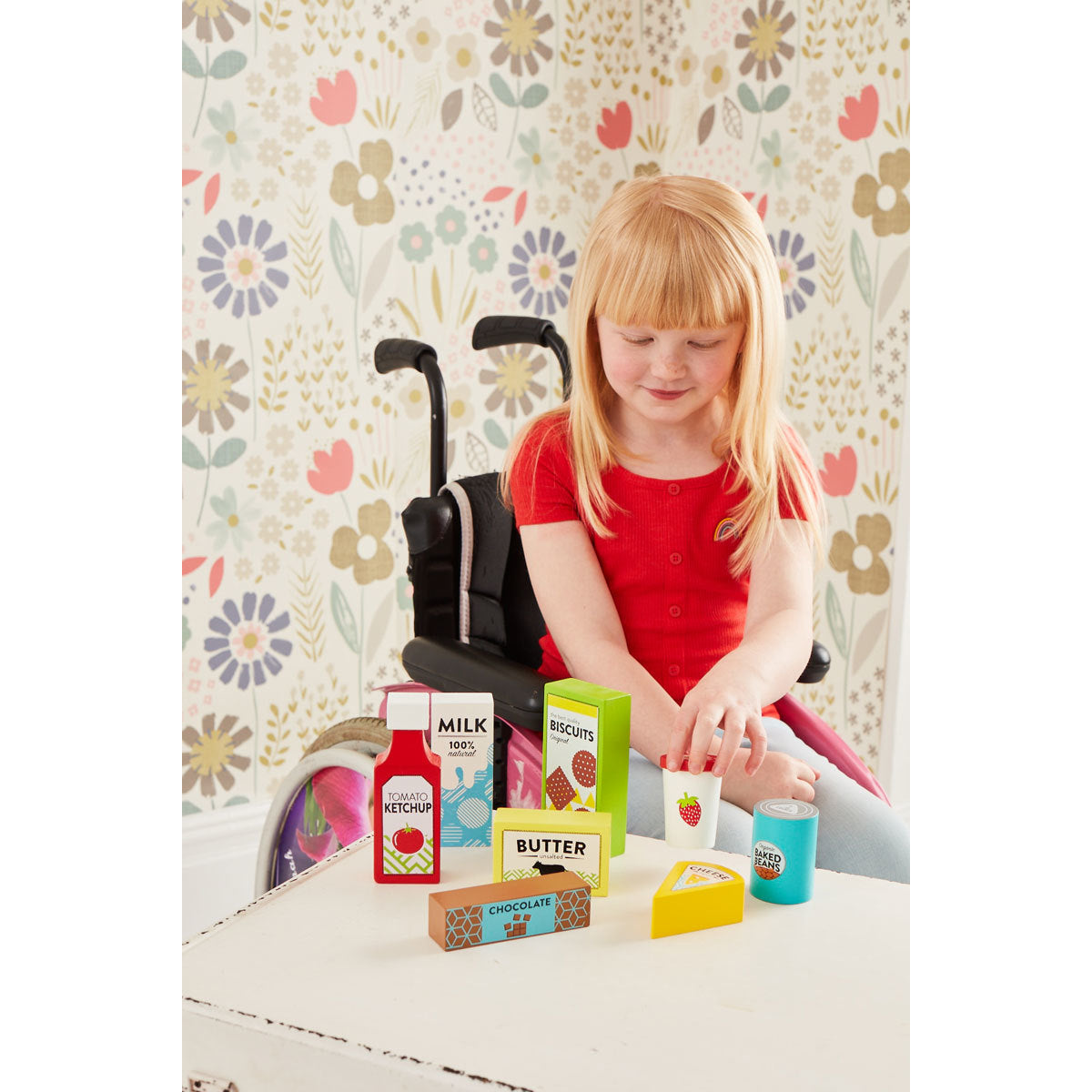 Wooden Food Shopping Set