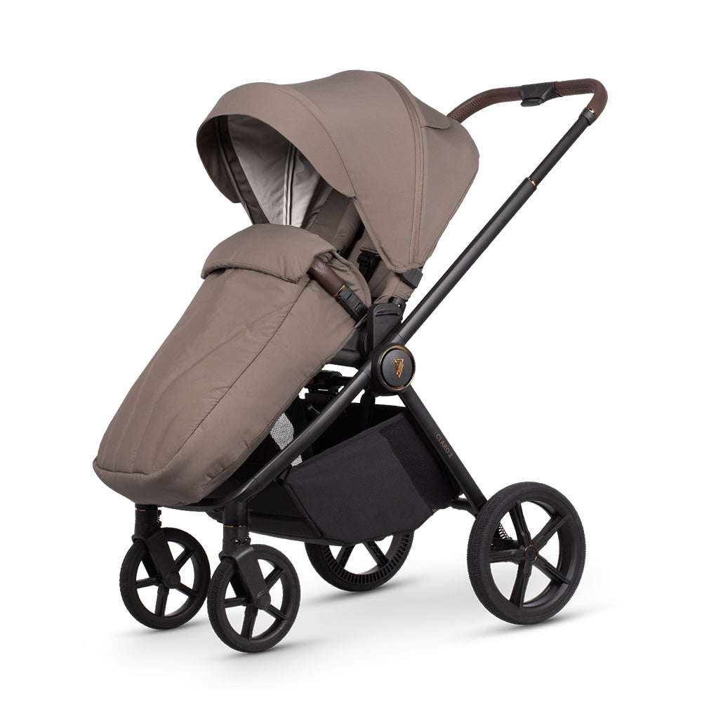 Beige brown pushchair stroller footmuff claro 2 venicci kaliedy