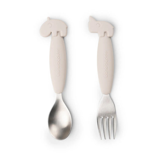 Easy-Grip Spoon & Fork Set - Deer Friends
