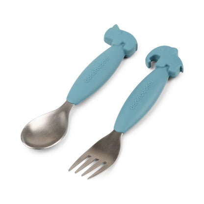 Easy-Grip Spoon & Fork Set - Deer Friends