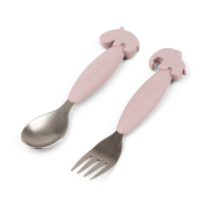 Easy-Grip Spoon & Fork Set - Deer Friends