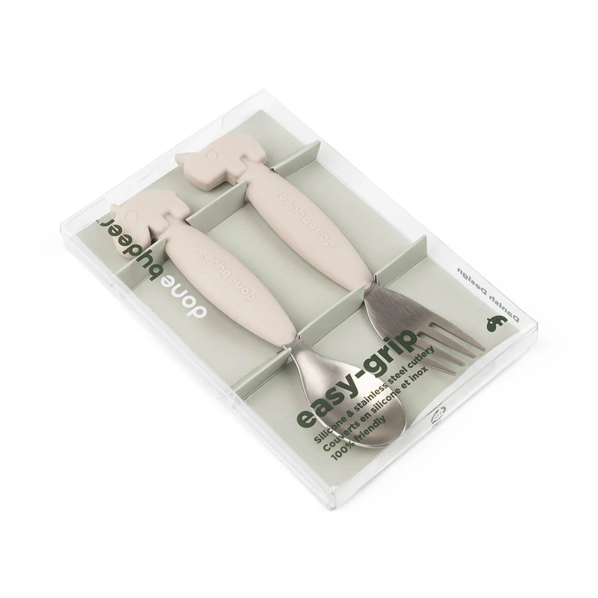 Easy-Grip Spoon & Fork Set - Deer Friends