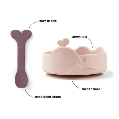 Silicone Stick & Stay Bowl and Baby Spoon