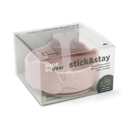 Silicone Stick & Stay Bowl and Baby Spoon