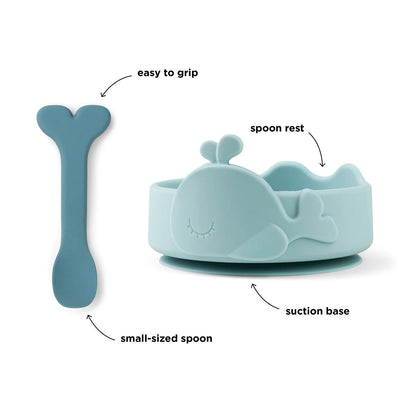 Silicone Stick & Stay Bowl and Baby Spoon