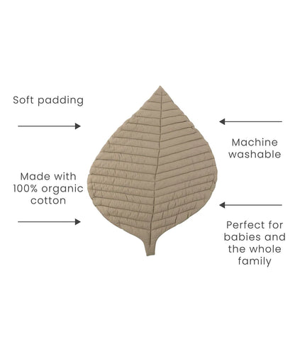 Organic Leaf Mat - Tan