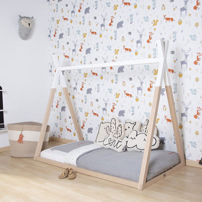 Tipi Bed - Natural & White