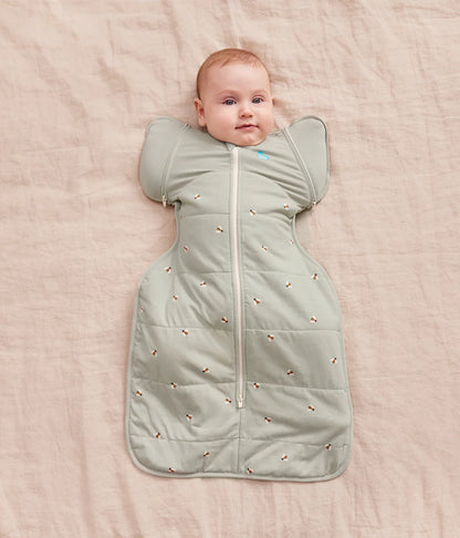 Swaddle Up™ Stage 2 Transition Bag Quilted Cotton 2.5 Tog - Olive Bees
