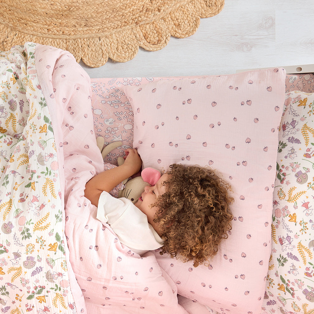pink flower toddler-nursery-bedding-duvet-and-pillow-set-tutti-bambini-kaliedy-4