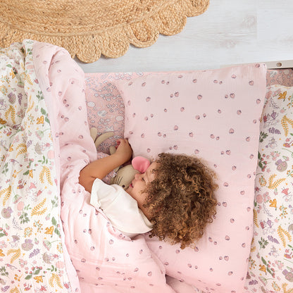 pink flower toddler-nursery-bedding-duvet-and-pillow-set-tutti-bambini-kaliedy-4