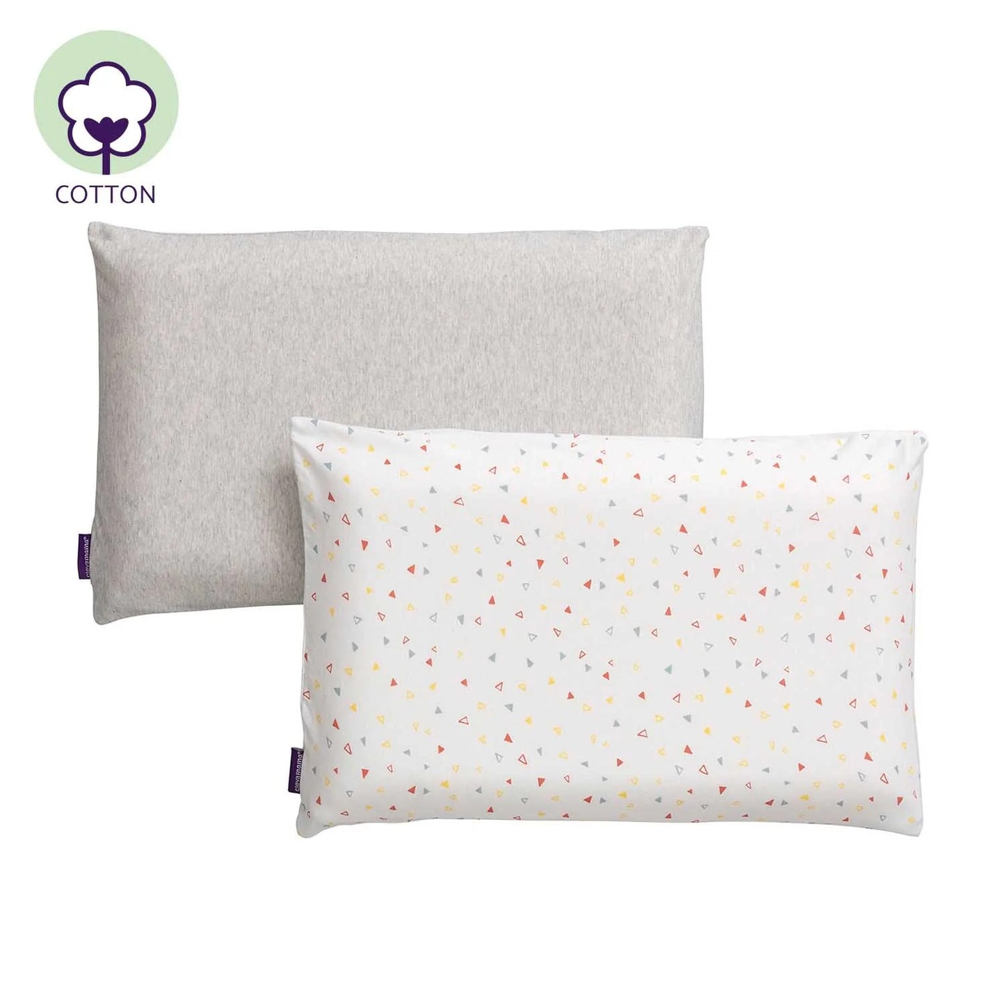 Cotton Toddler Pillow Case 2pk - Grey