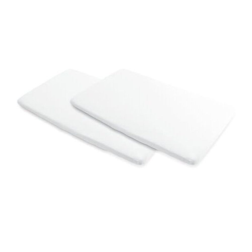 Melin 2in1 Travel Cot Sheets 2pk - White