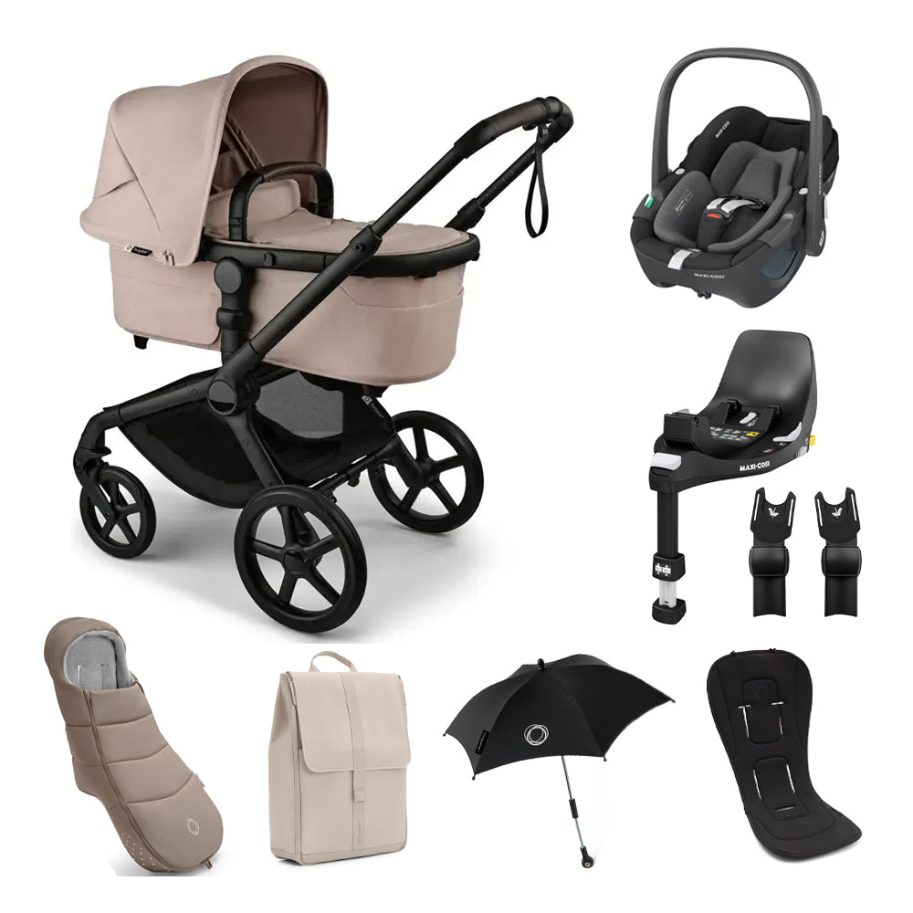 Fox 5 Renew Complete, Maxi Cosi Pebble 360 & Familyfix 360 Base Travel System Bundle