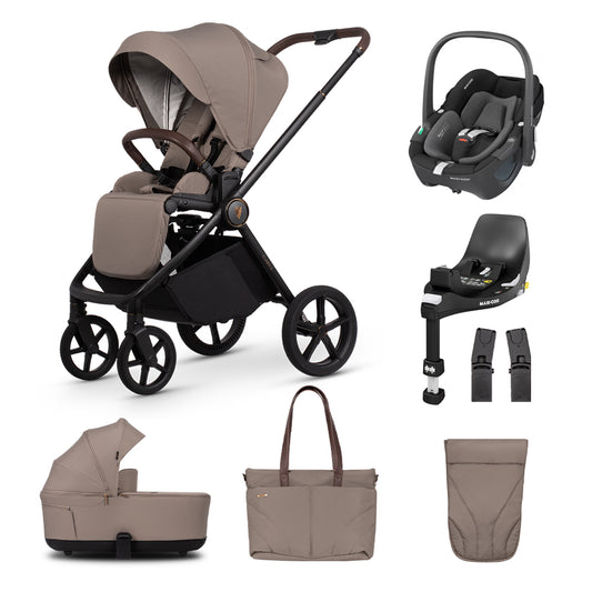 Claro 2 2in1 Essential Bundle,  Maxi Cosi Pebble 360 & FamilyFix 360 Base Travel System Bundle