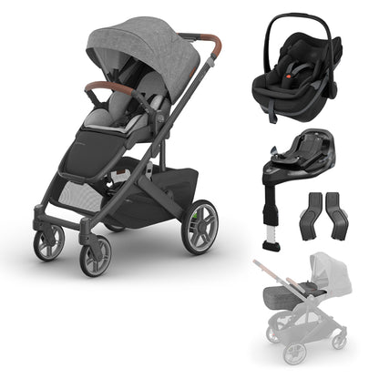Cruz V3 & Infant Cover, Maxi Cosi Pebble Slide & Familyfix Slide Pro Base Travel System Bundle