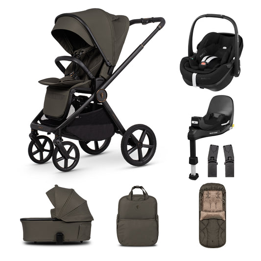 Upline 3 - 2in1 Essential Bundle, Maxi Cosi Pebble 360 Pro² & Familyfix 360 Pro Base Travel System Bundle