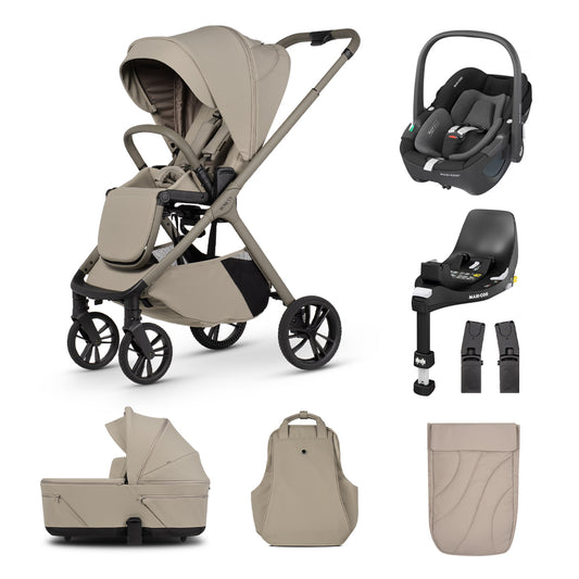 Tila 2in1 Essential Bundle, Maxi Cosi Pebble 360 & Familyfix 360 Pro Base Travel System Bundle