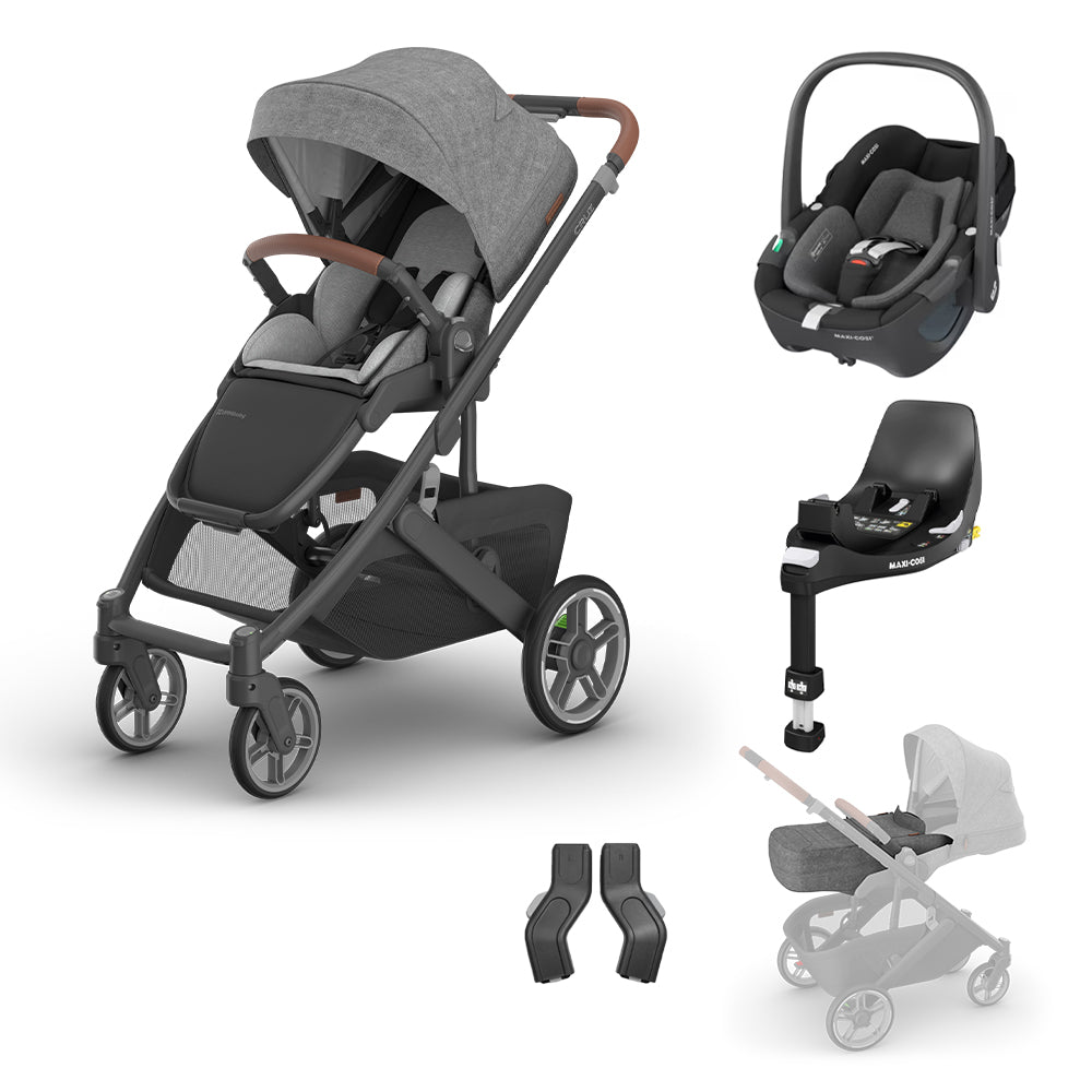 Cruz V3 & Infant Cover, Maxi Cosi Pebble 360 & Familyfix 360 Base Travel System Bundle