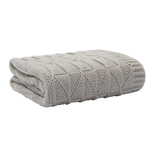Knitted Blanket 75x100cm - Putty