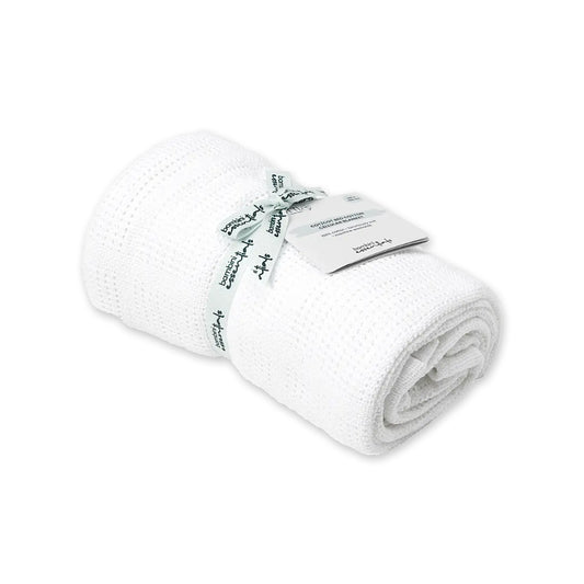 Cellular Cot & Cot Bed Blanket (100 x 150cm) - White