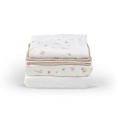 white beige universal-co-sleeper-crib-bedding-set-nursery-cuddle-co-kaliedy-2