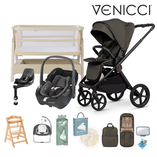Upline 3 - 2in1 Essential Bundle, Maxi Cosi Pebble 360 & Familyfix 360 Base Newborn Bundle