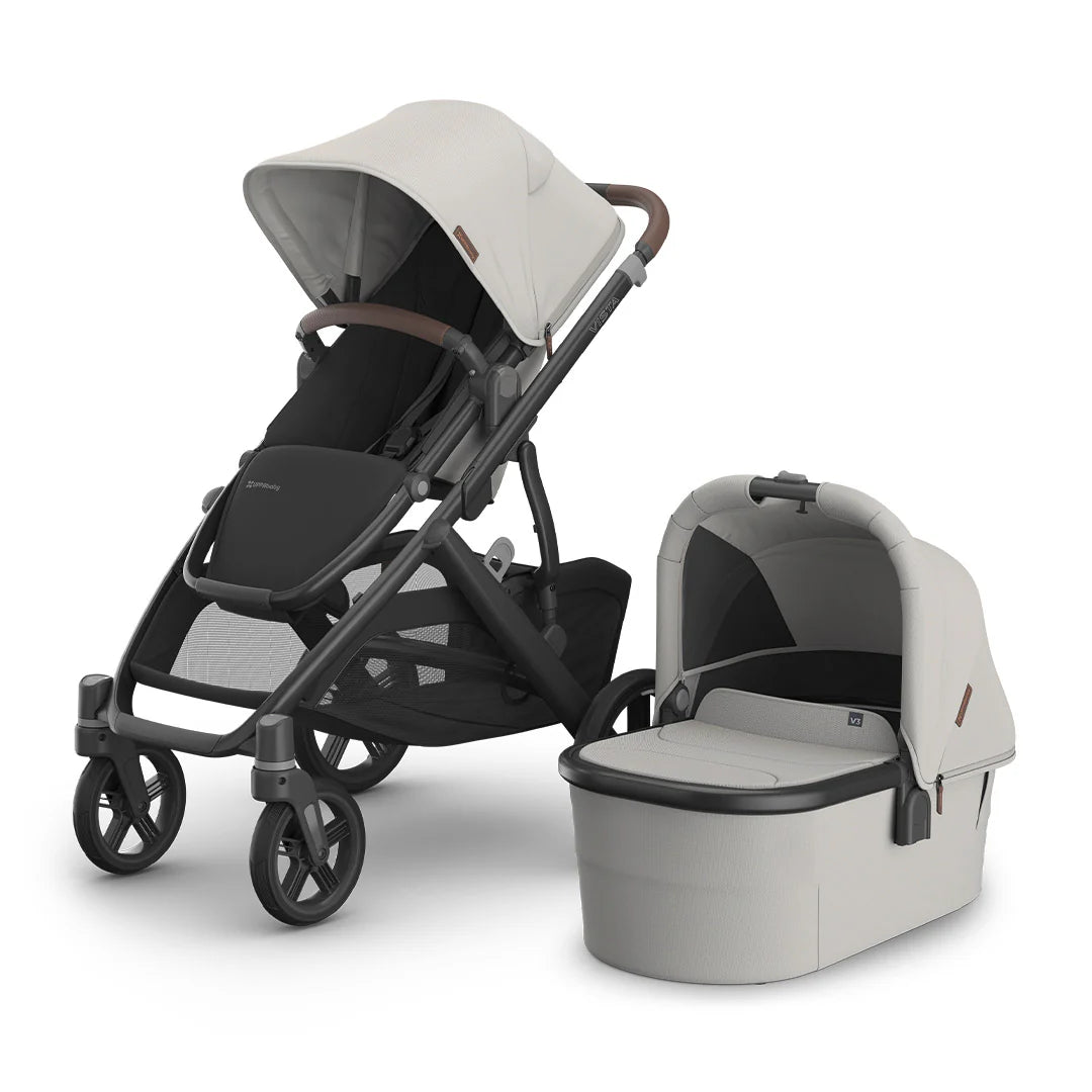 Vista V3 Uppababy Grey Silver | Pushchairs & Prams | Kaliedy Ireland's Baby Shop
