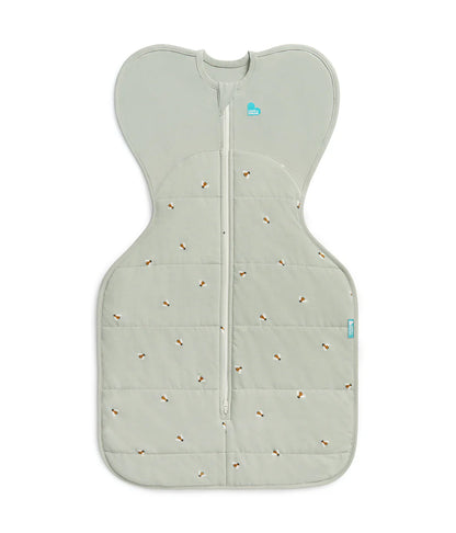 Swaddle Up™ Stage 1 Quilted Stretch Cotton 2.5 Tog -  Olive Bees