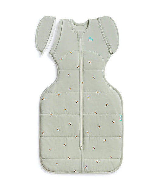Swaddle Up™ Stage 2 Transition Bag Quilted Cotton 2.5 Tog - Olive Bees