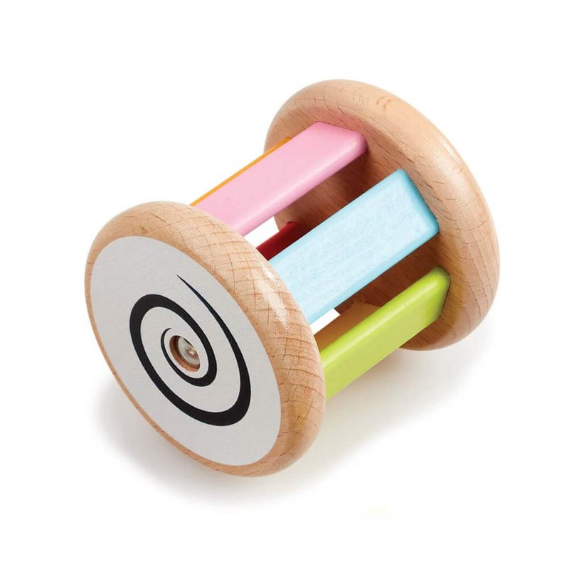 Wooden Jingle and Roll Rattle