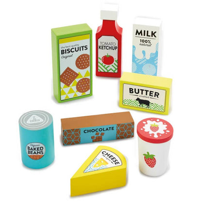 Wooden Food Shopping Set