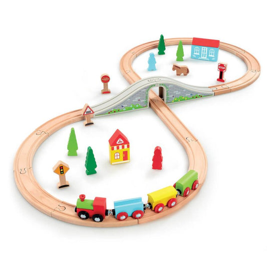 Wooden Little Town Train Set