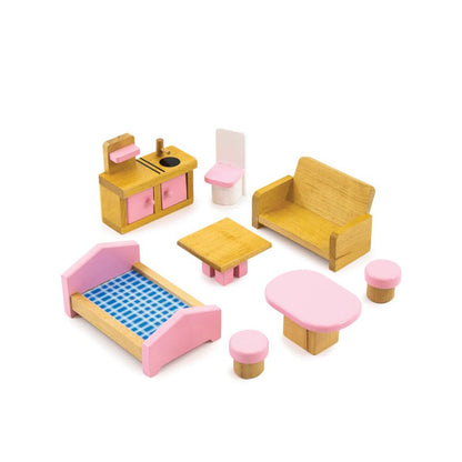 Deluxe Rosebud Dolls House with Furniture