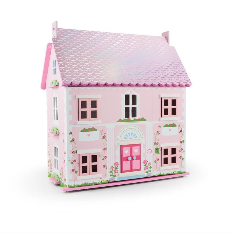 Deluxe Rosebud Dolls House with Furniture