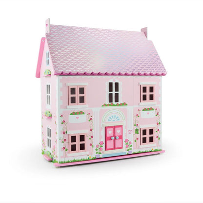 Deluxe Rosebud Dolls House with Furniture