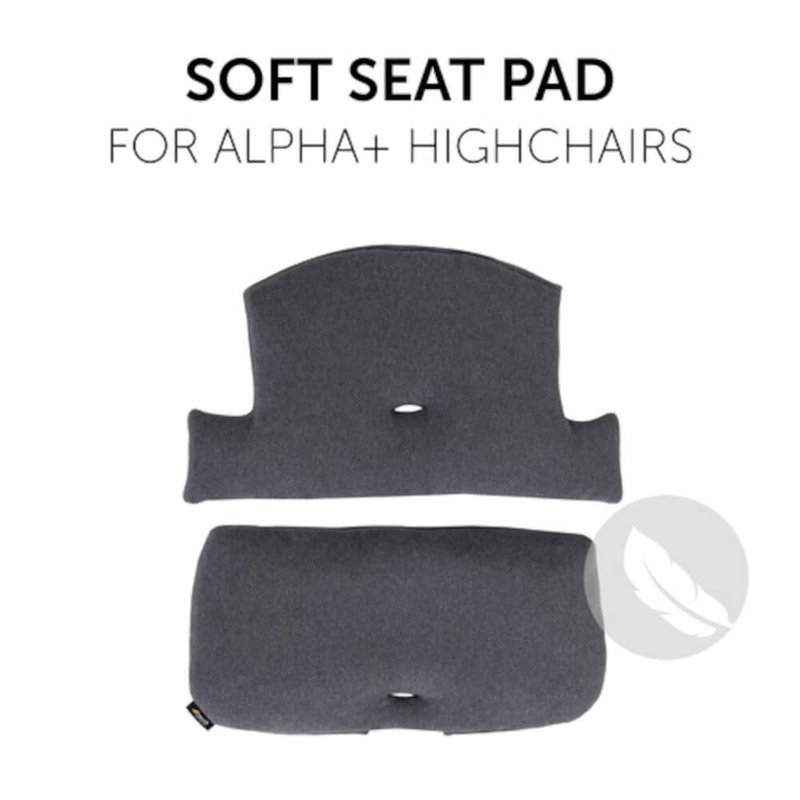 Alpha Highchair Pad Select - Jersey Charcoal