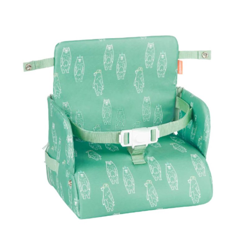 2 in 1 Travel Booster Seat - Green Bears