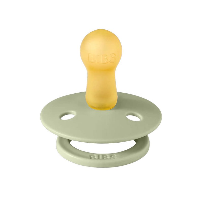 Latex Colour Round Soother 2pk Ivory/Sage