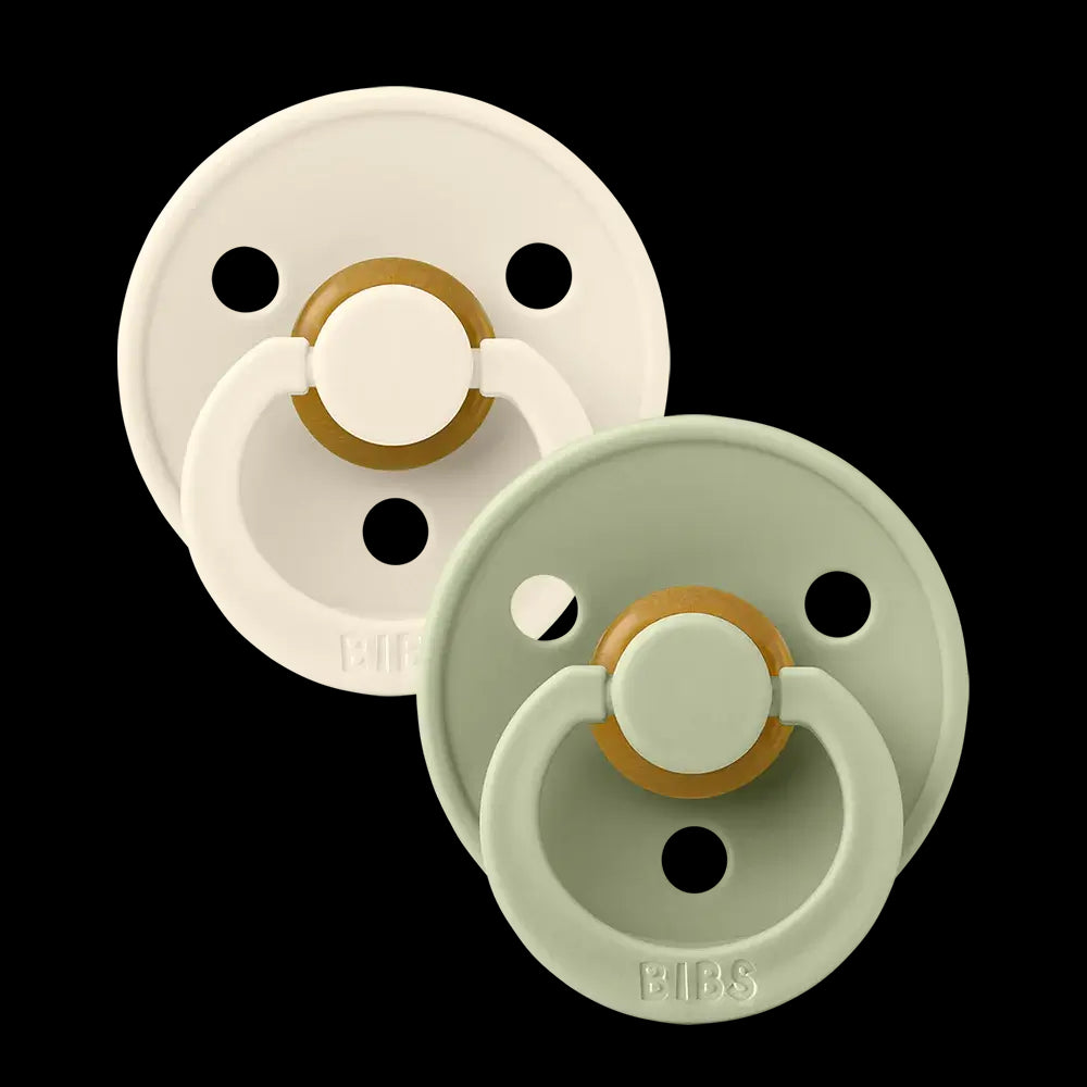 Latex Colour Anatomical Soother 2pk Ivory/Sage