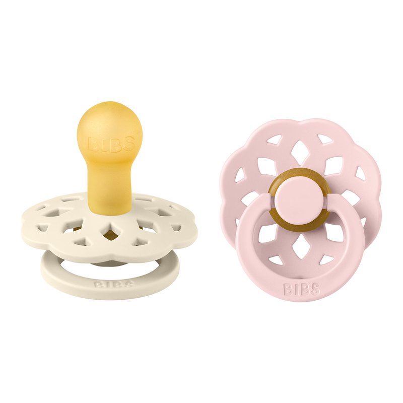 Latex Boheme Round Soother 2pk Ivory/Blossom