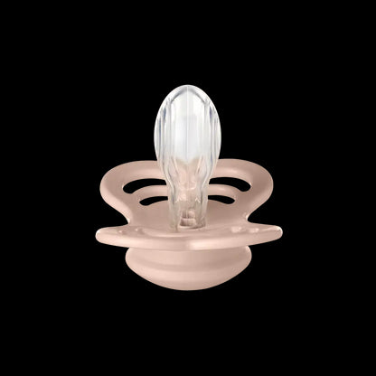 Silicone Supreme Symmetrical Soother 2pk Ivory/Blush