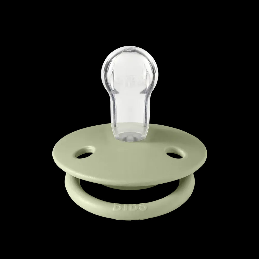 Silicone De Lux Round Soother 2pk Onesize - Ivory/Sage - BPA Free Dummy Pacifier