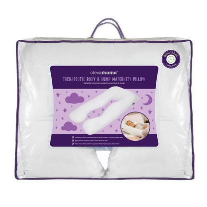 Therapeutic Body & Bump Maternity Pillow - White