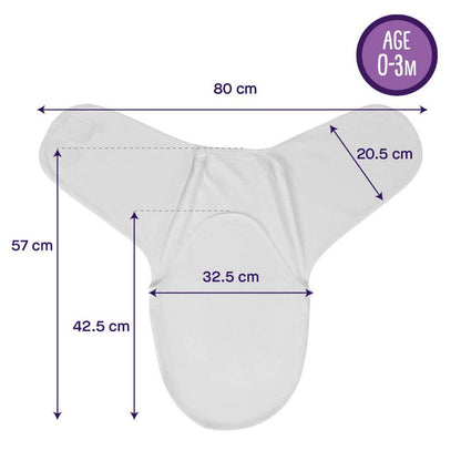 Swaddle to Sleep 0-3 Months - White