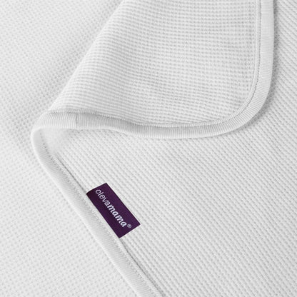 Waffle Cot/Cot Bed Blanket - White
