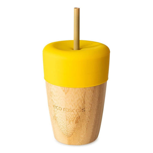 Large cup & Two Straws - Yellow