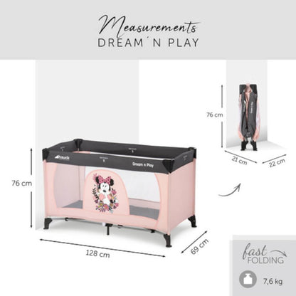 Dream N Play Travel Cot - Minnie Sweetheart